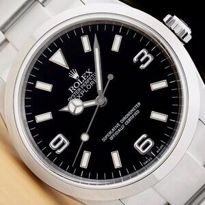 Men's Rolex Explorer 36mm Black Dial Watch